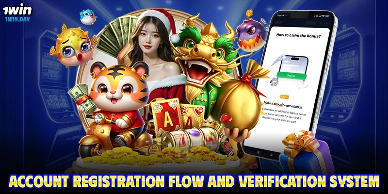 Account registration flow and verification system