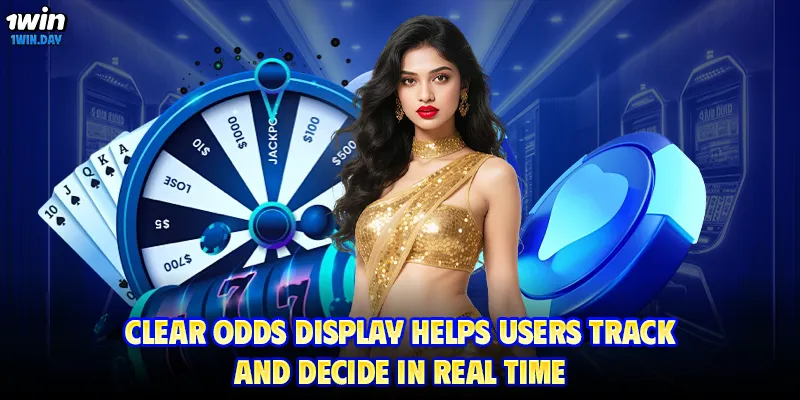 Clear odds display helps users track and decide in real time