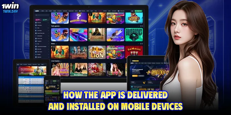 How the app is delivered and installed on mobile devices