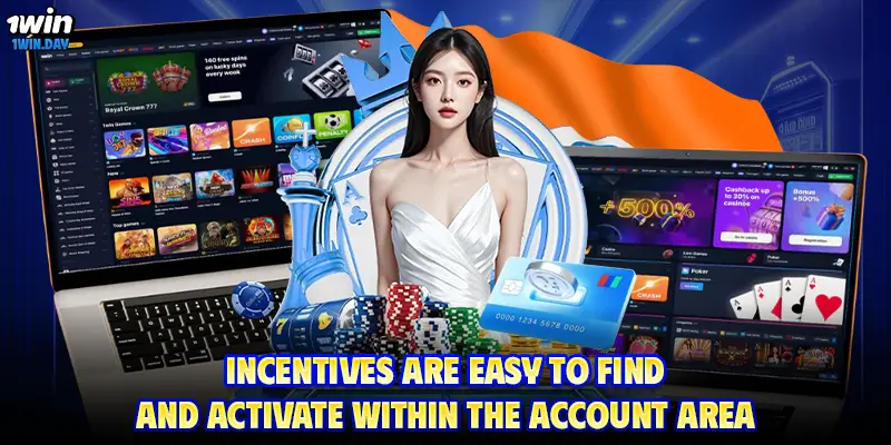 Incentives are easy to find and activate within the account area