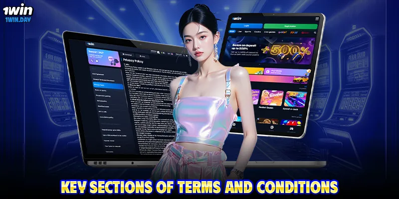 Key sections of terms and conditions