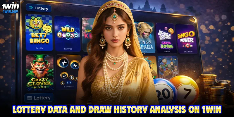 Lottery data and draw history analysis on 1WIN